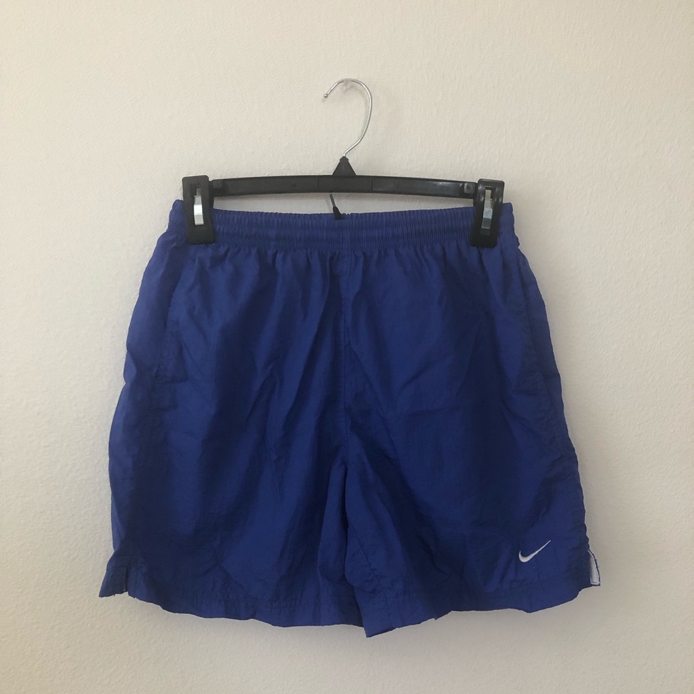 Cobalt vintage nike shorts with embroidery
